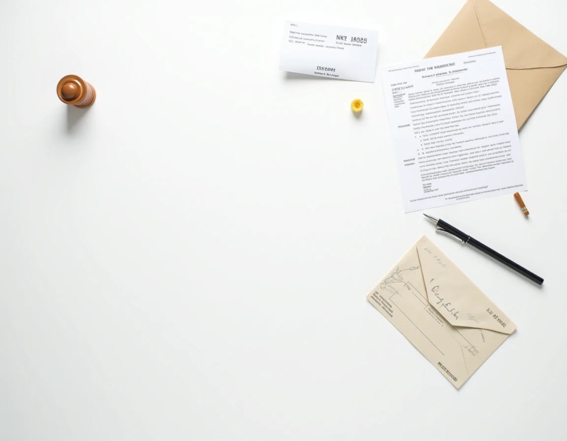 Vue aérienne de documents justificatifs d'occupation de logement disposés sur un bureau blanc