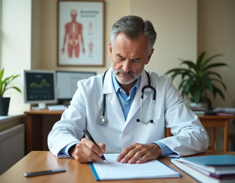 Médecin généraliste signant un certificat médical d'aptitude sportive pour la Diagonale des Fous 2026